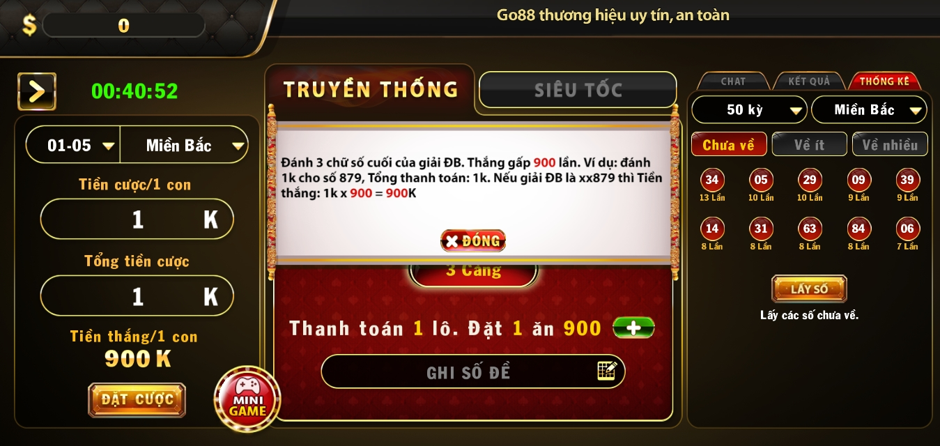 Quy tắc đánh lô đề 3 càng từ Go 88