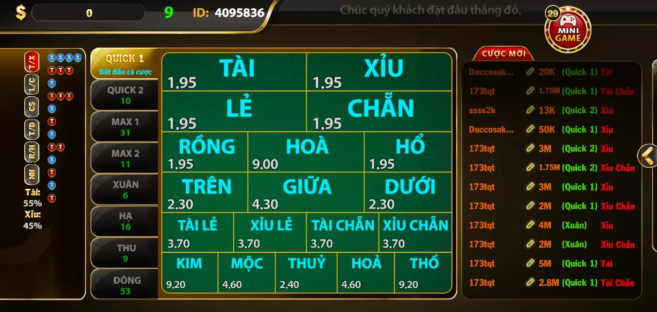 tụ cược và trả thưởng Keno từ Go88 online