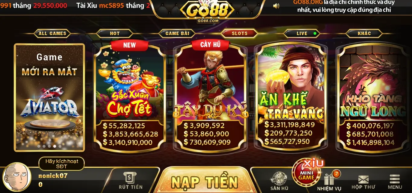 cách vào Go88 chơi slot Ăn khế trả vàng