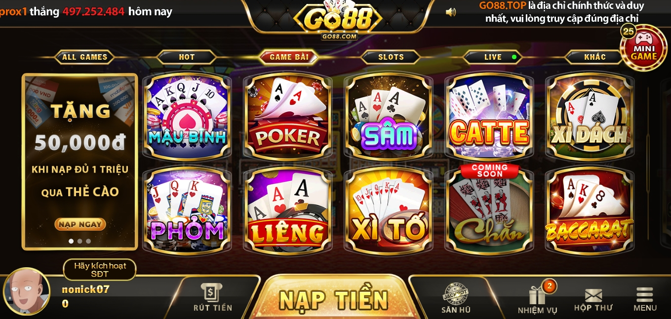 Tham gia chơi Xì tố tại Go88 online 