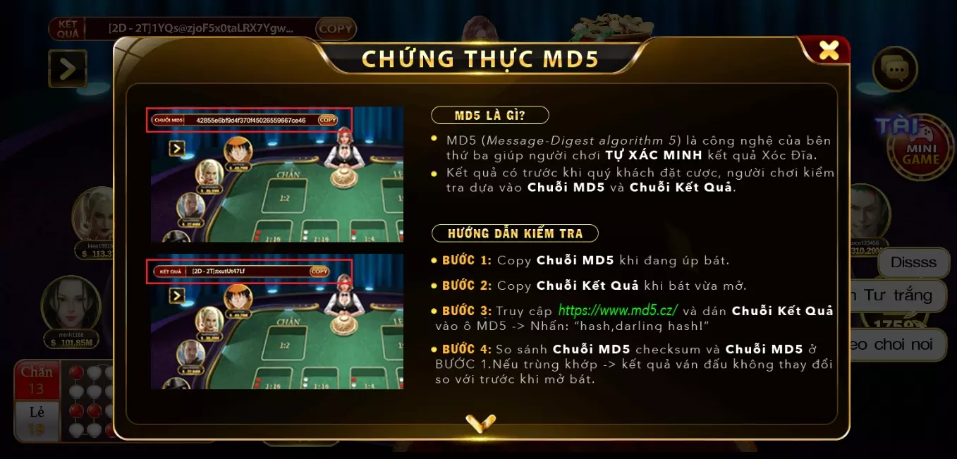 Tính tiền thưởng game Xóc đĩa của Go88 android