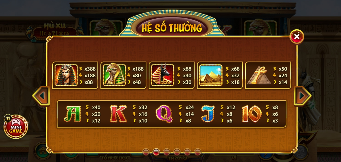 slot Bí mật Cleopatra ở sân chơi Go88 online